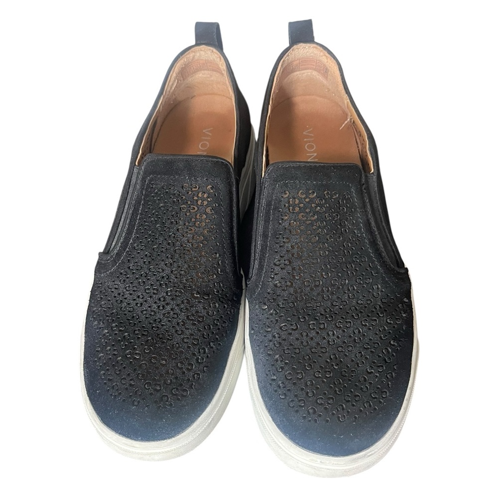 VIONIC Kimmie Perf Black Leather Sneakers‎ Women’s Size 8